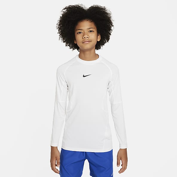 White nike dri fit long sleeve shirt online